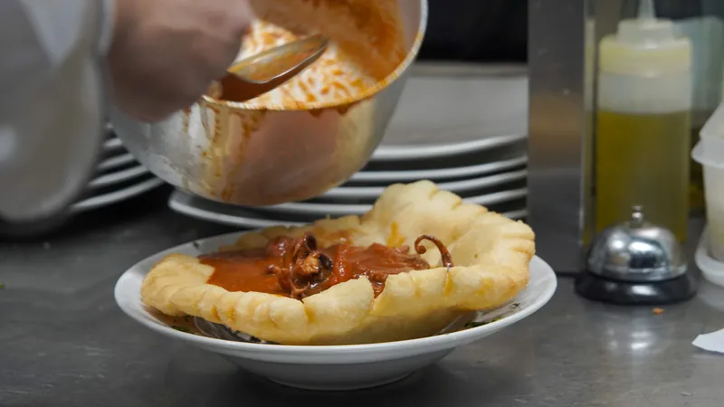 Cestino fritto di polipetti alla Luciana